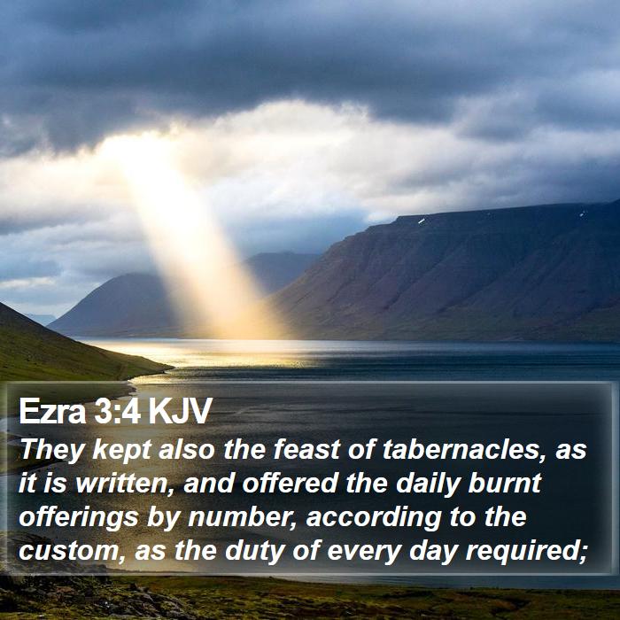 Ezra 3:4 KJV Bible Study