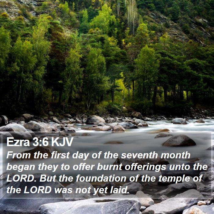 Ezra 3:6 KJV Bible Study