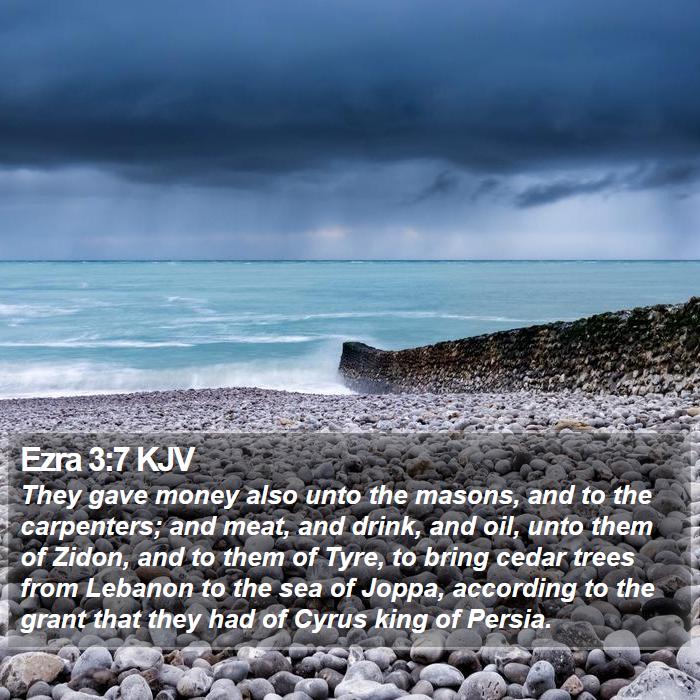 Ezra 3:7 KJV Bible Study