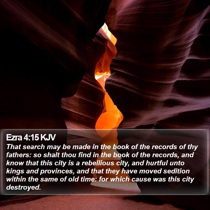 Ezra 4:15 KJV Bible Study