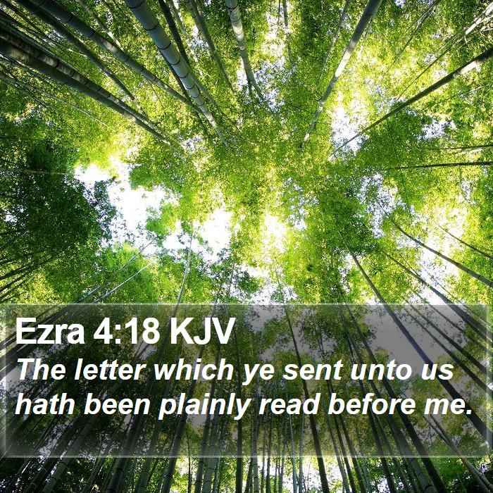 Ezra 4:18 KJV Bible Study