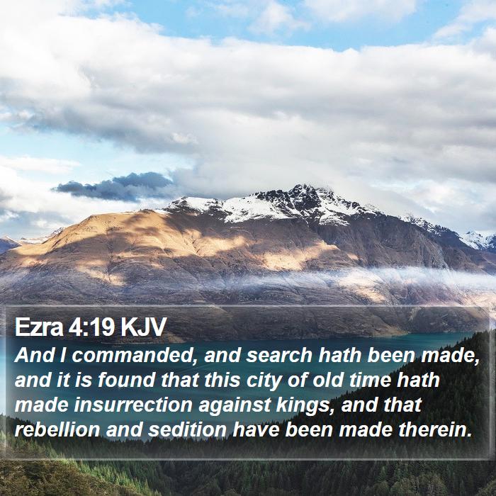 Ezra 4:19 KJV Bible Study