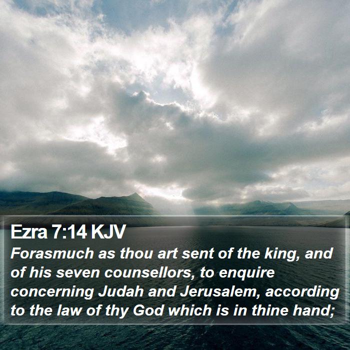 Ezra 7:14 KJV Bible Study