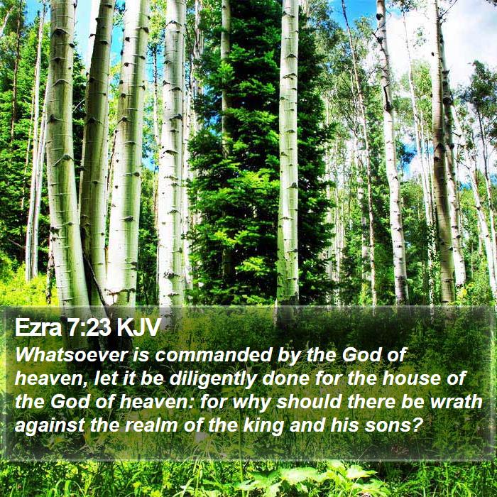 Ezra 7:23 KJV Bible Study