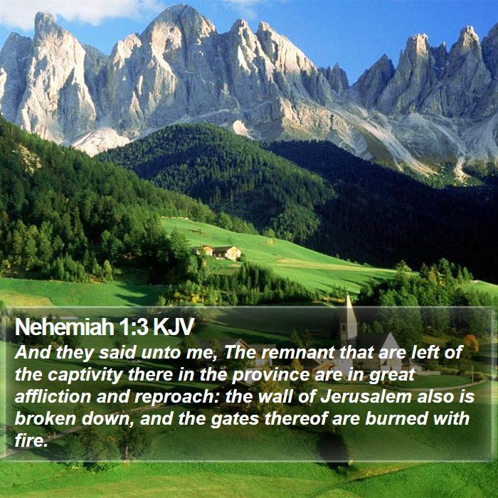 Nehemiah 1:3 KJV Bible Study