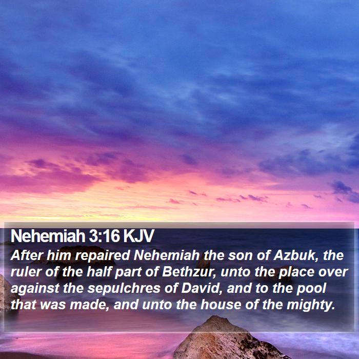 Nehemiah 3:16 KJV Bible Study