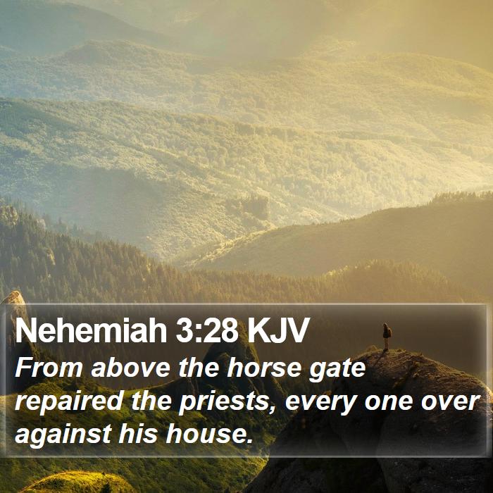 Nehemiah 3:28 KJV Bible Study