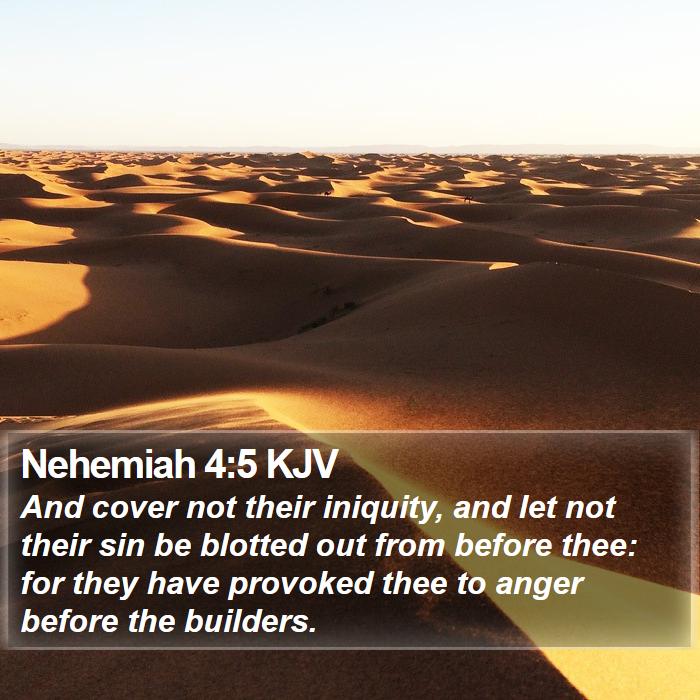 Nehemiah 4:5 KJV Bible Study