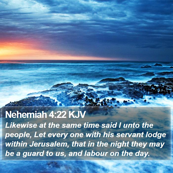 Nehemiah 4:22 KJV Bible Study