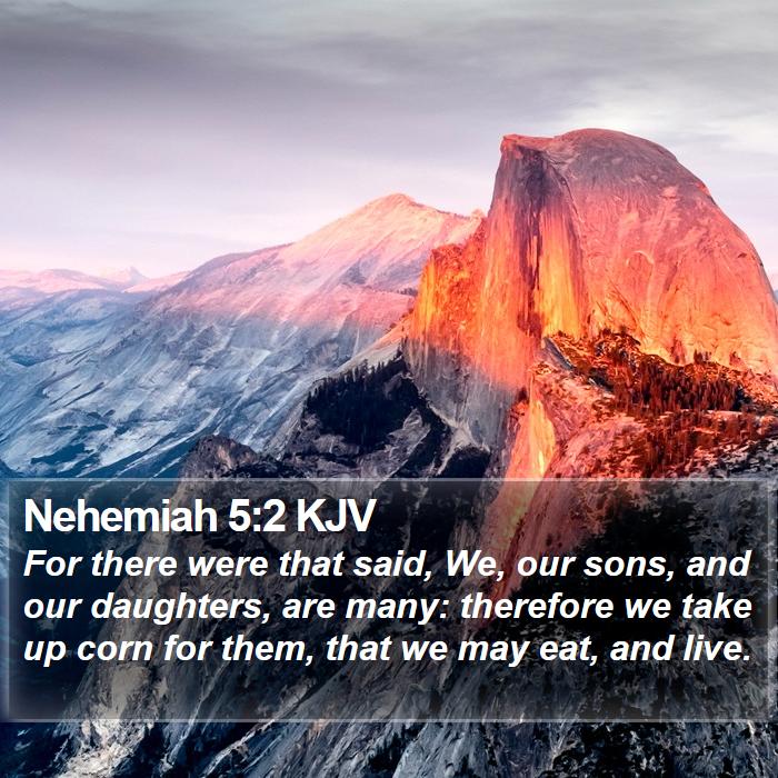 Nehemiah 5:2 KJV Bible Study