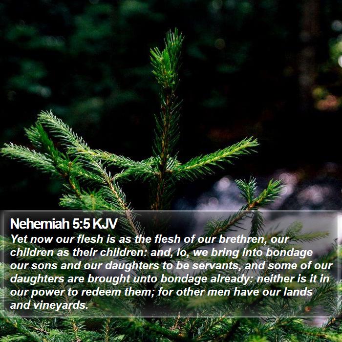 Nehemiah 5:5 KJV Bible Study