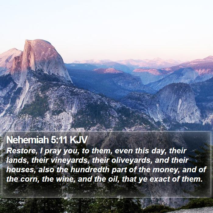 Nehemiah 5:11 KJV Bible Study