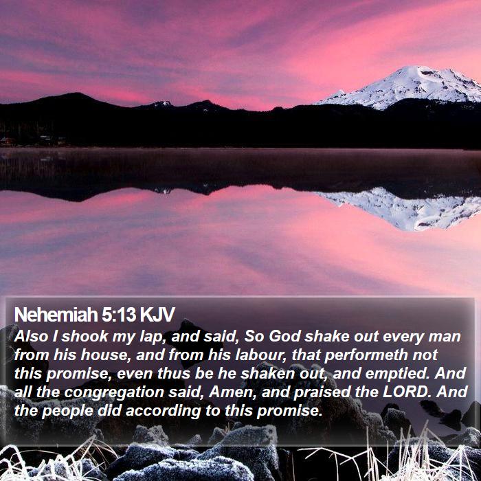 Nehemiah 5:13 KJV Bible Study