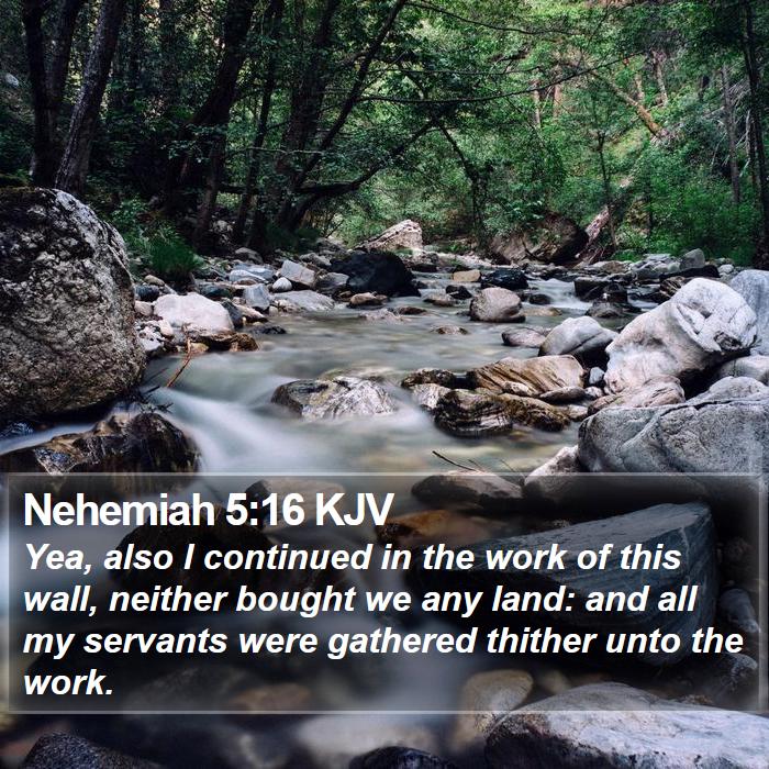 Nehemiah 5:16 KJV Bible Study