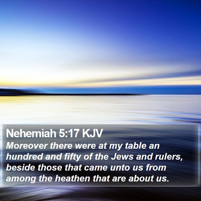 Nehemiah 5:17 KJV Bible Study