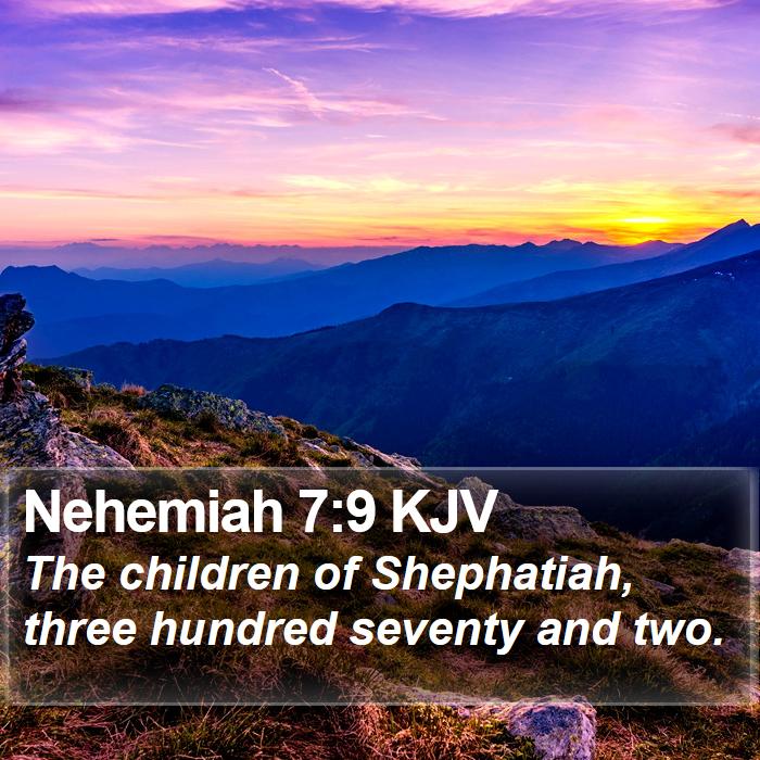 Nehemiah 7:9 KJV Bible Study