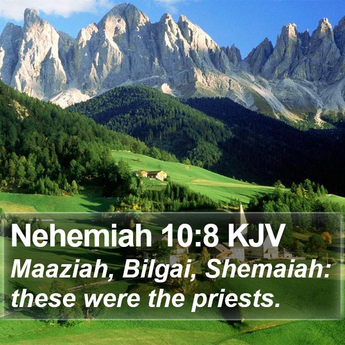 Nehemiah 10:8 KJV Bible Study