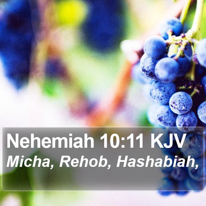 Nehemiah 10:11 KJV Bible Study