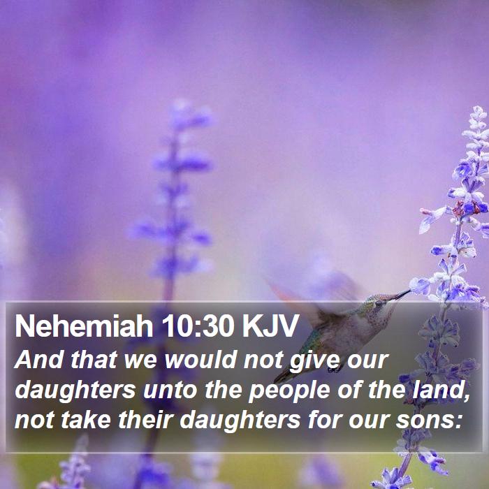 Nehemiah 10:30 KJV Bible Study