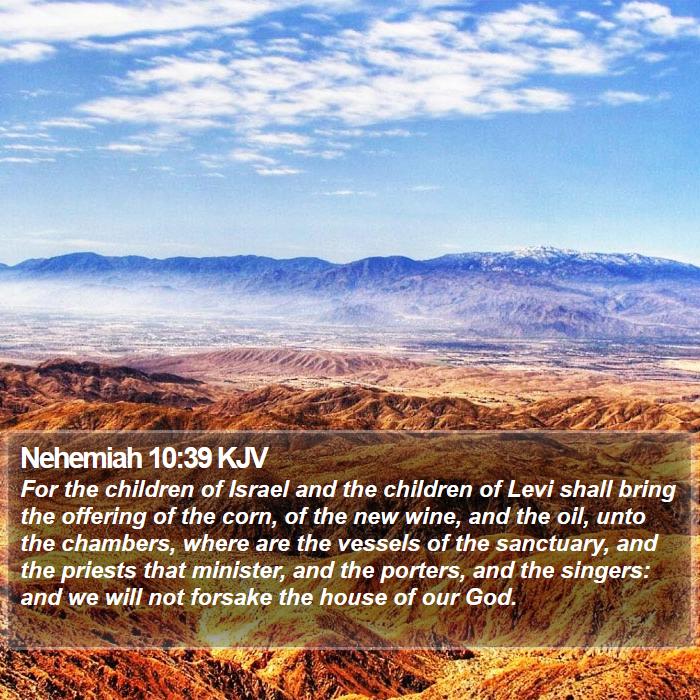 Nehemiah 10:39 KJV Bible Study