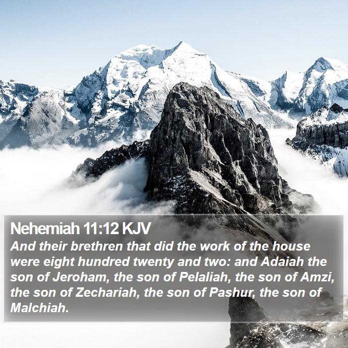 Nehemiah 11:12 KJV Bible Study