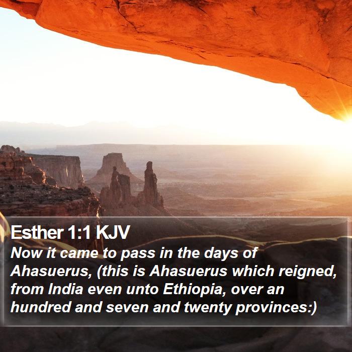 Esther 1:1 KJV Bible Study