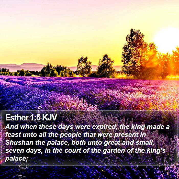 Esther 1:5 KJV Bible Study