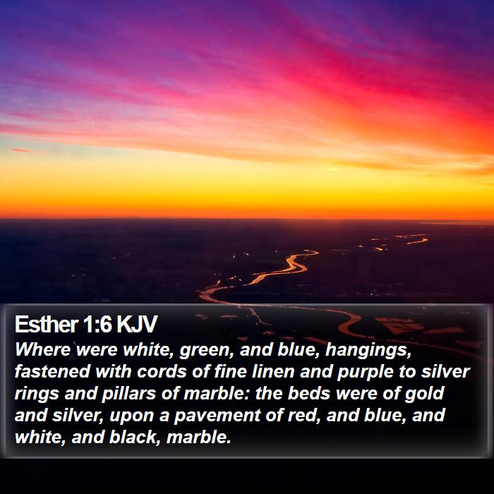 Esther 1:6 KJV Bible Study