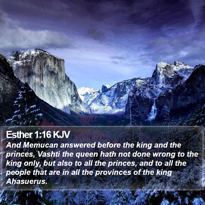 Esther 1:16 KJV Bible Study