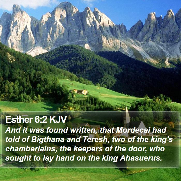 Esther 6:2 KJV Bible Study