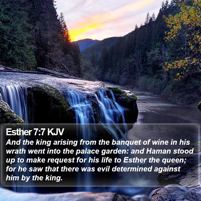 Esther 7:7 KJV Bible Study