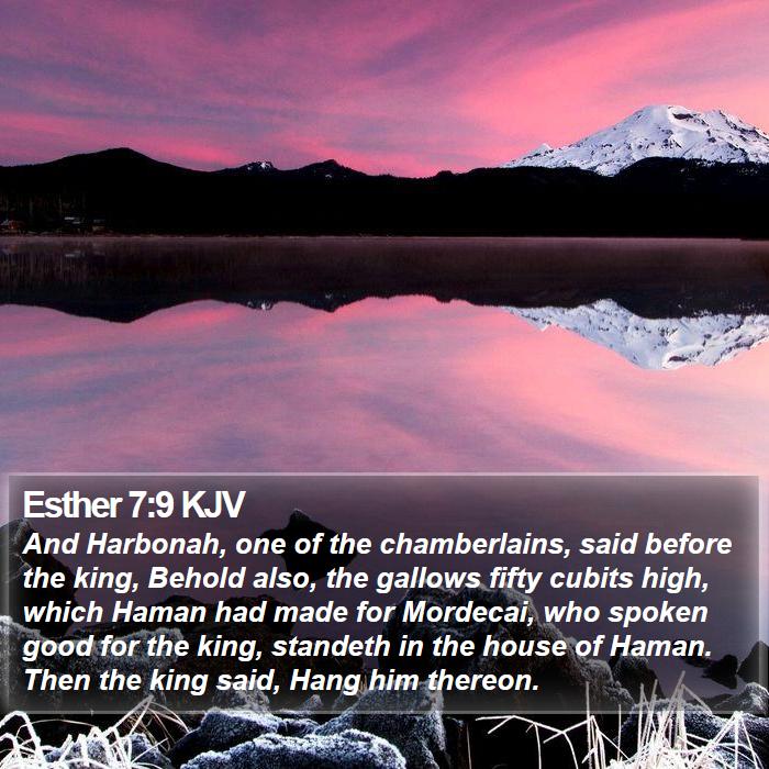 Esther 7:9 KJV Bible Study