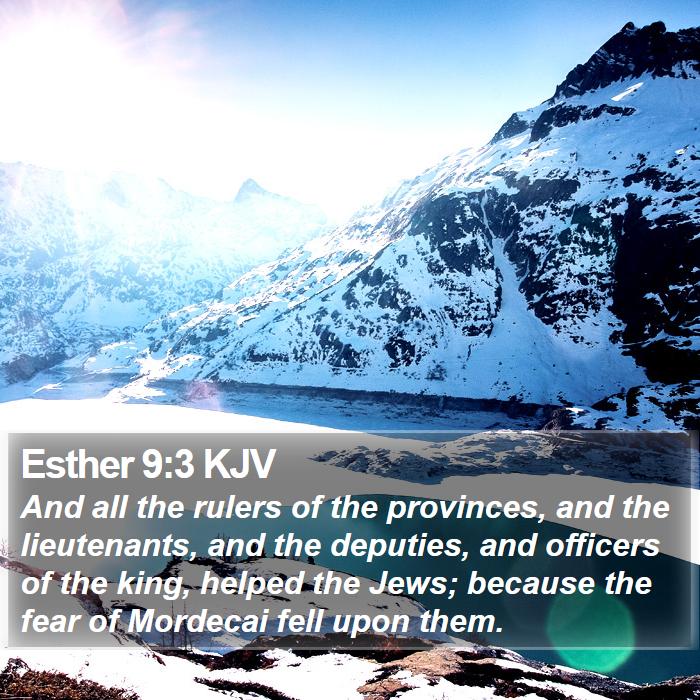 Esther 9:3 KJV Bible Study