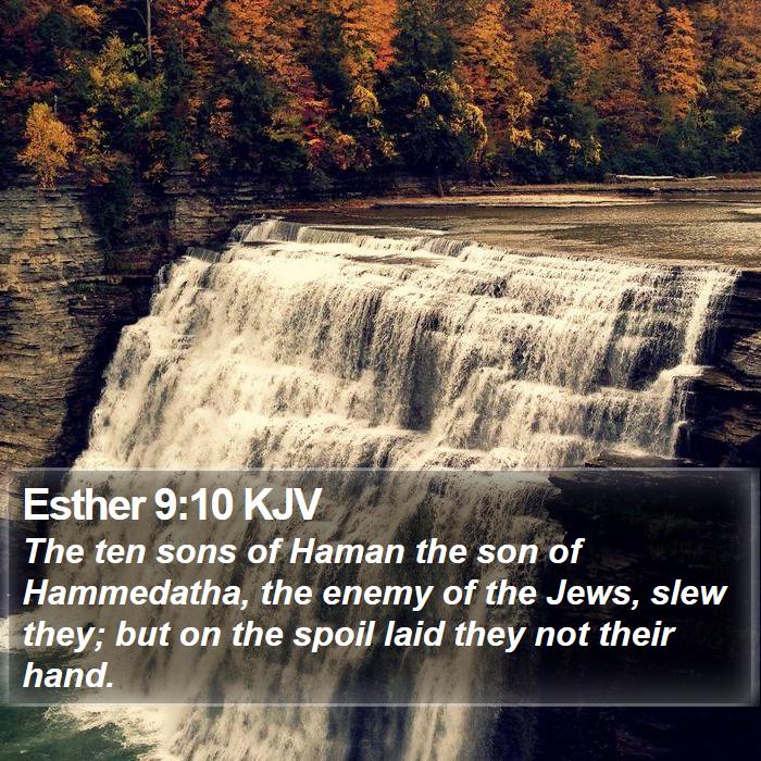 Esther 9:10 KJV Bible Study