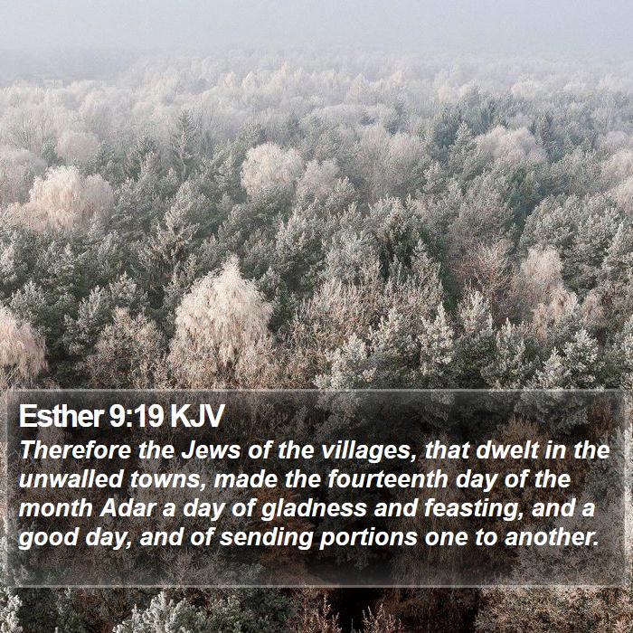 Esther 9:19 KJV Bible Study