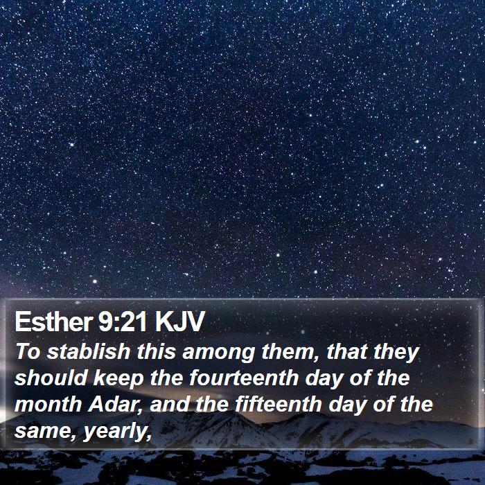 Esther 9:21 KJV Bible Study