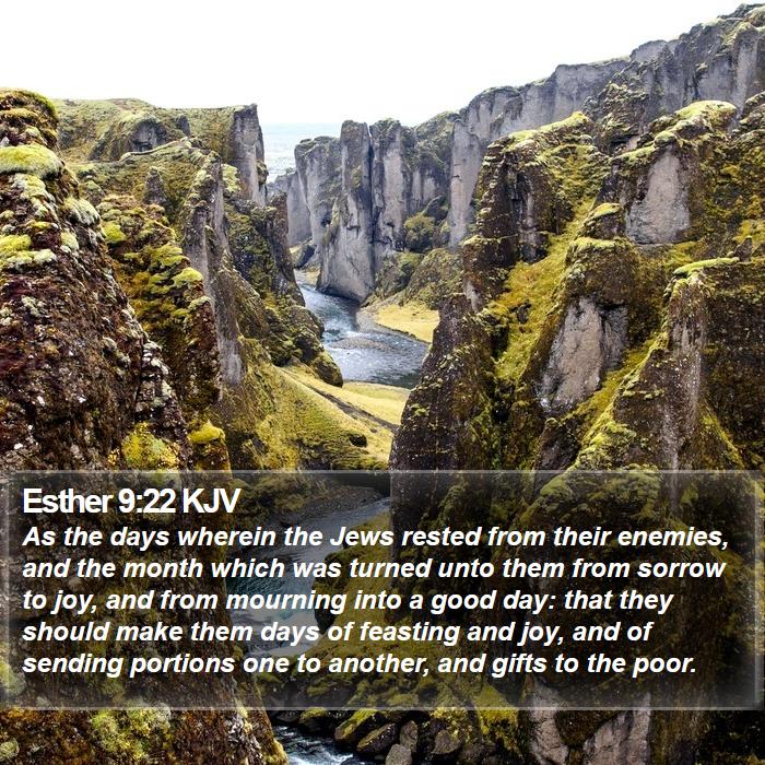 Esther 9:22 KJV Bible Study