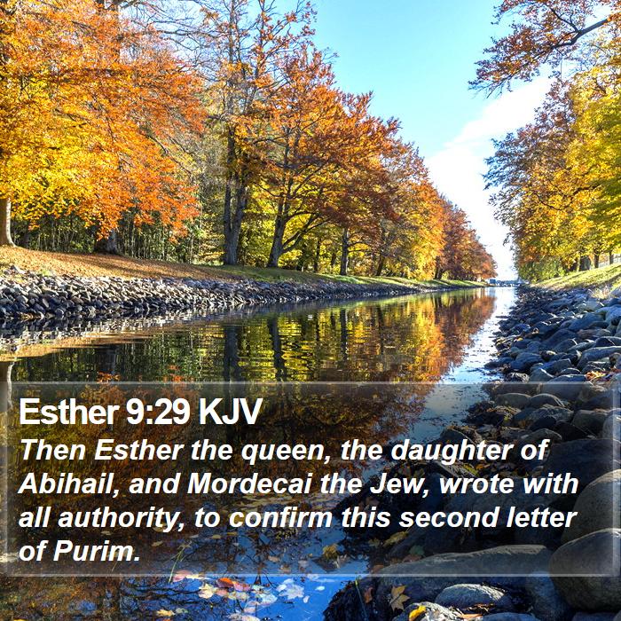 Esther 9:29 KJV Bible Study