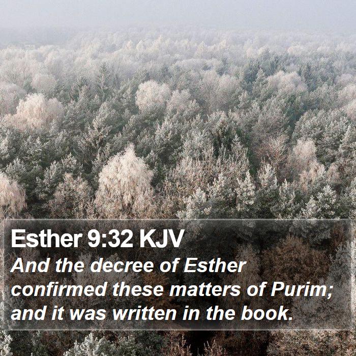 Esther 9:32 KJV Bible Study