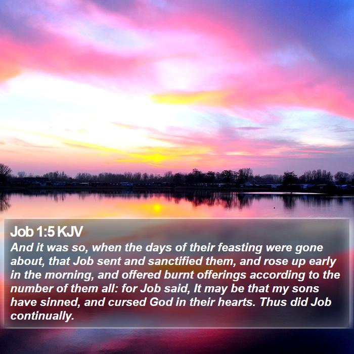 Job 1:5 KJV Bible Study