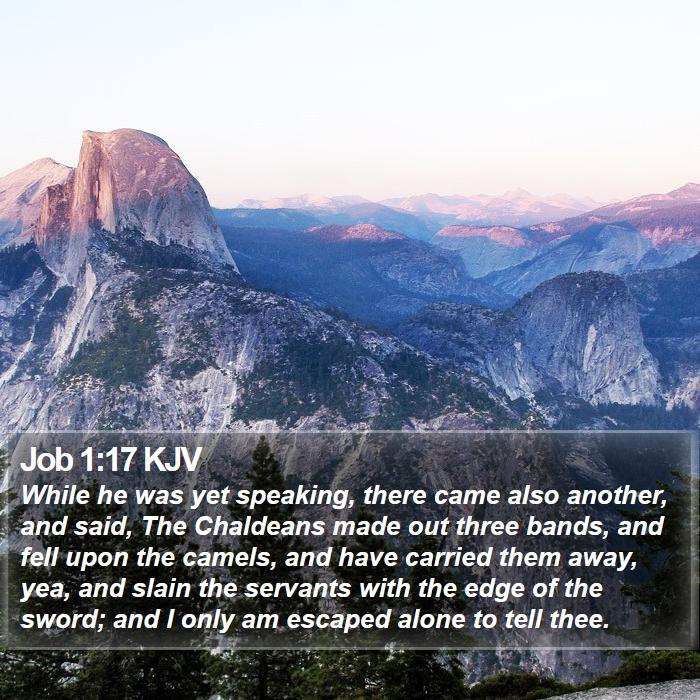 Job 1:17 KJV Bible Study