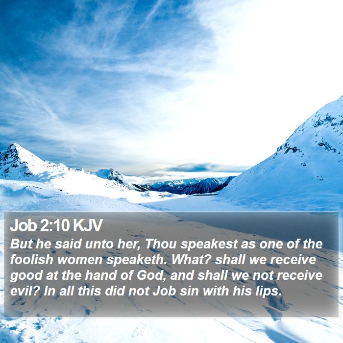 Job 2:10 KJV Bible Study