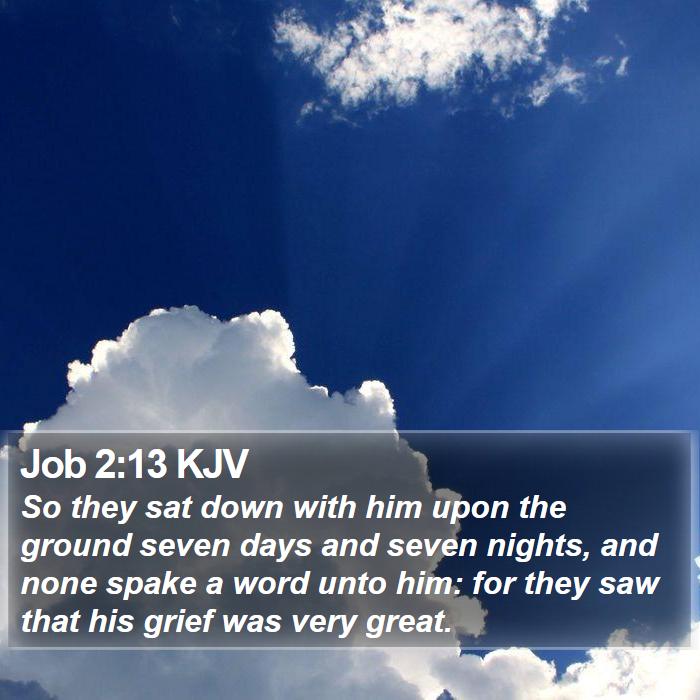 Job 2:13 KJV Bible Study