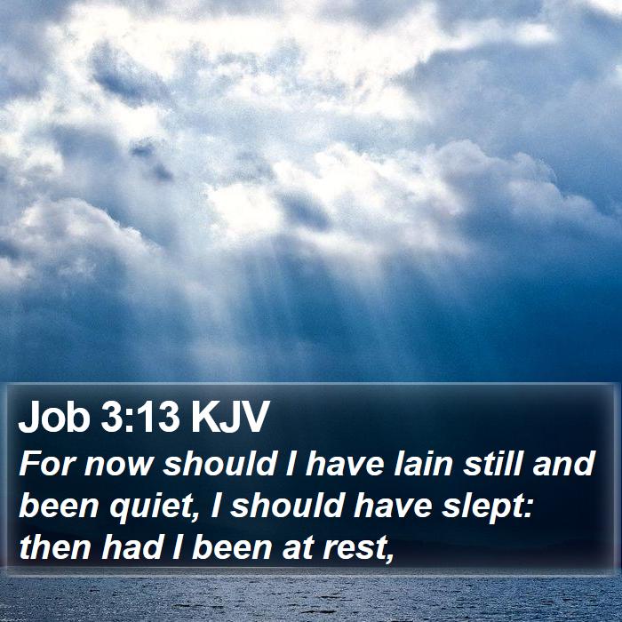 Job 3:13 KJV Bible Study