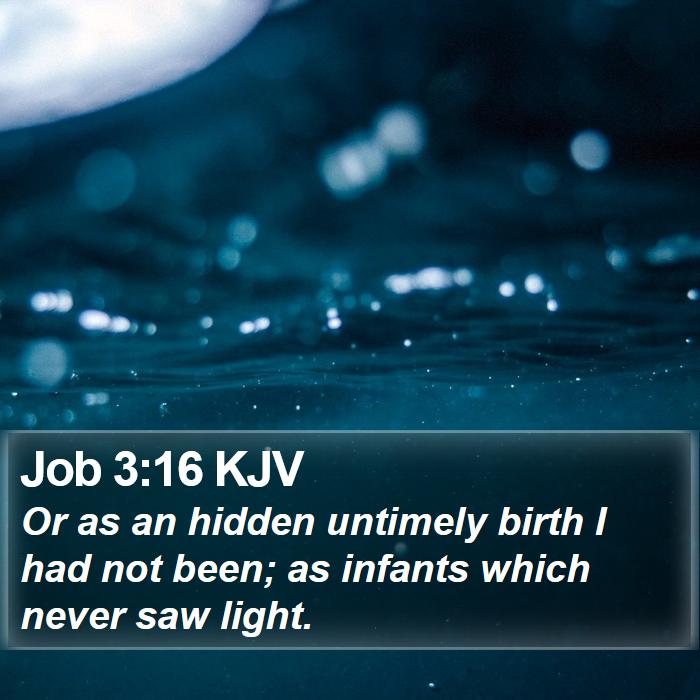 Job 3:16 KJV Bible Study