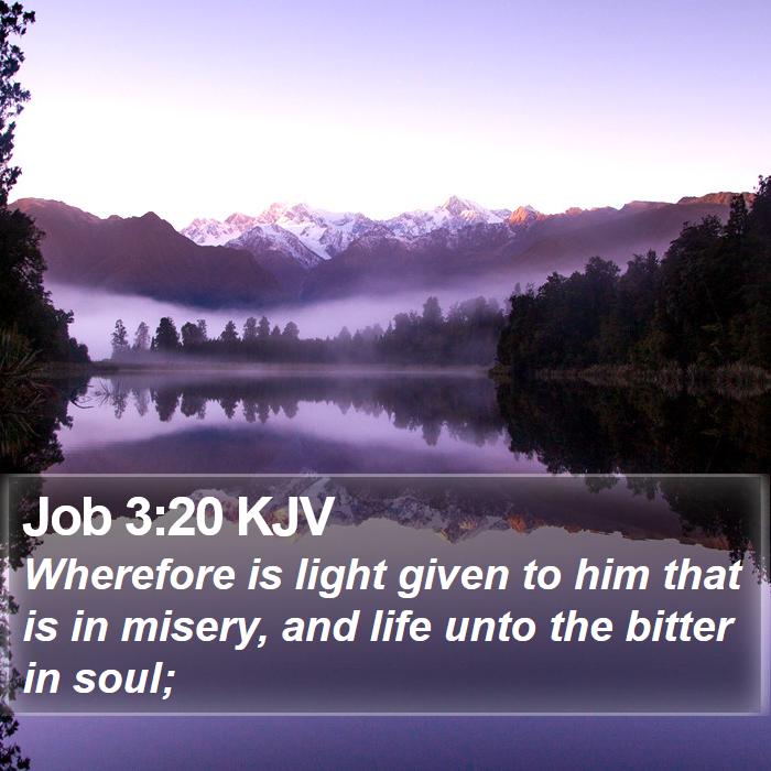 Job 3:20 KJV Bible Study