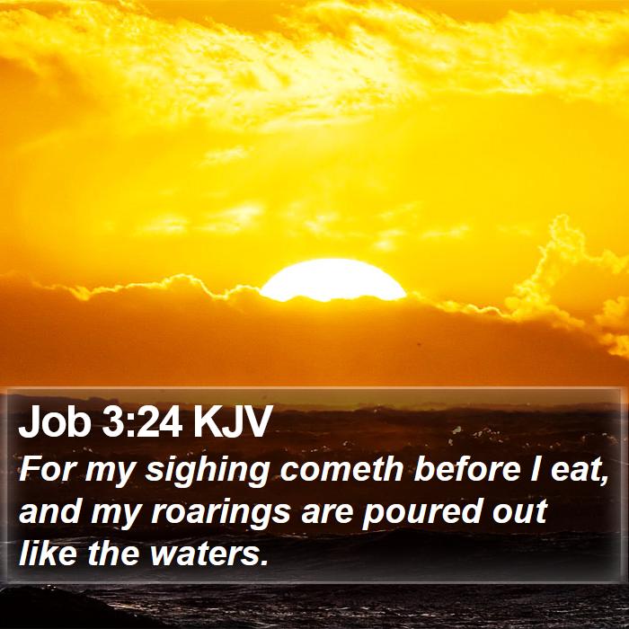 Job 3:24 KJV Bible Study