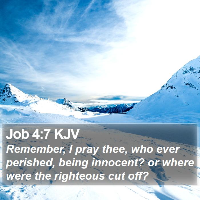 Job 4:7 KJV Bible Study