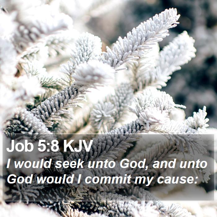 Job 5:8 KJV Bible Study