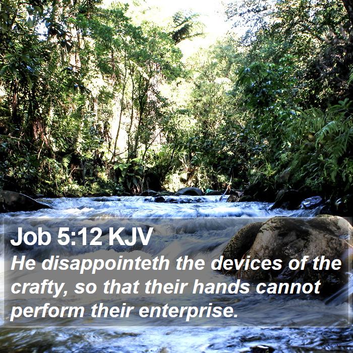 Job 5:12 KJV Bible Study